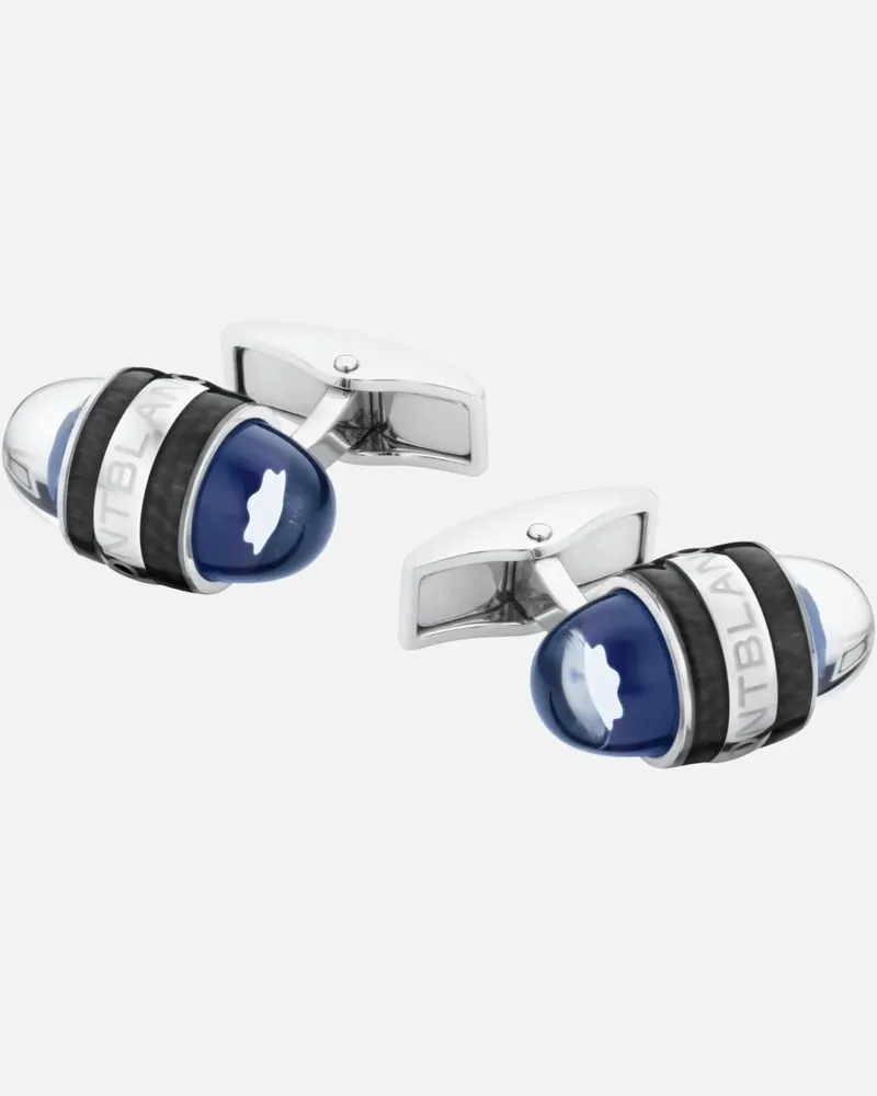 Montblanc Montblanc Starwalker Manschettenknöpfe Aus Edelstahl Und Lack - Manschettenknöpfe - Blau Blau