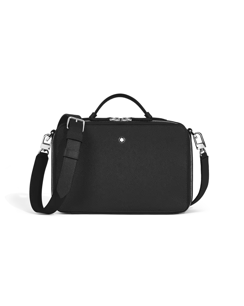 Montblanc Kleine Crossbody-Messenger Bag für Reisende - Schwarz - Leder - MB223937 - Messenger Bags Schwarz