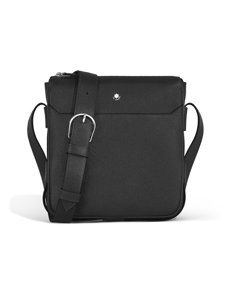 Montblanc Vertikale Messenger Bag aus Sartorial Leder - Schwarz - Leder - MB221560 - Sling Bags Schwarz