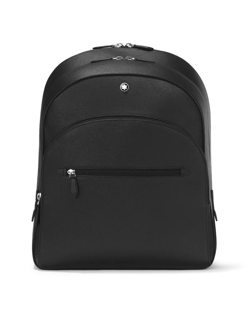 Montblanc Rucksack Groß mit 3 Fächern aus Sartorial Leder - Schwarz - Leder - MB130274 - Rucksäcke Schwarz