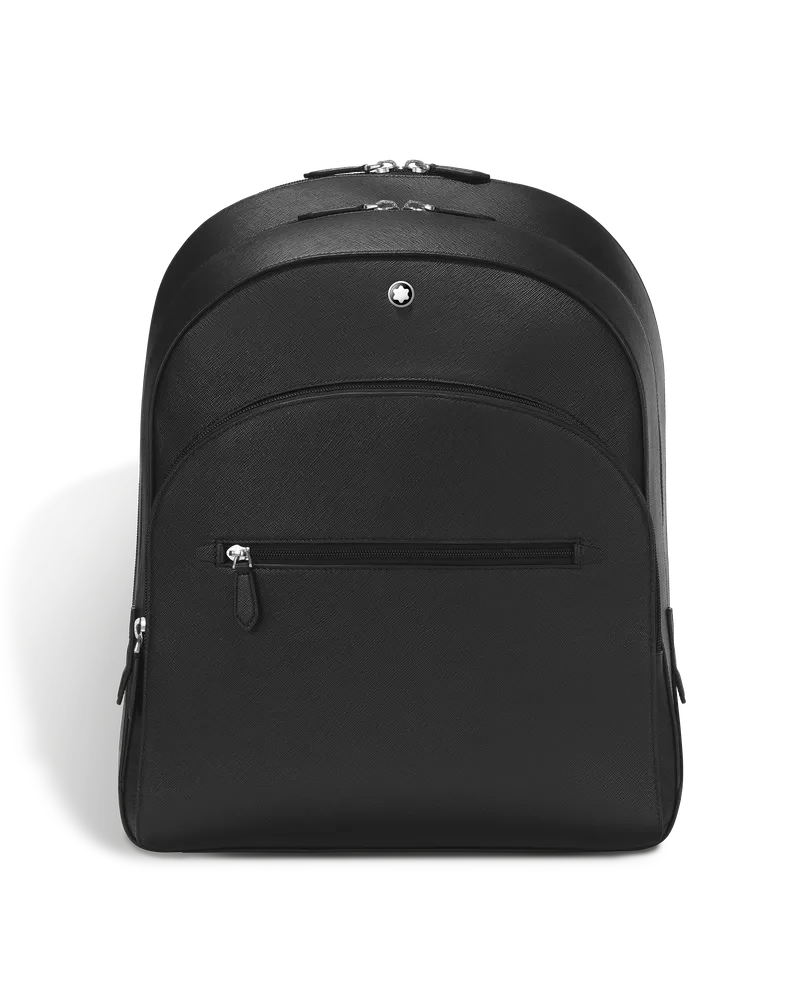 Montblanc Rucksack Groß mit 3 Fächern aus Sartorial Leder - Schwarz - Leder - MB130274 - Rucksäcke Schwarz