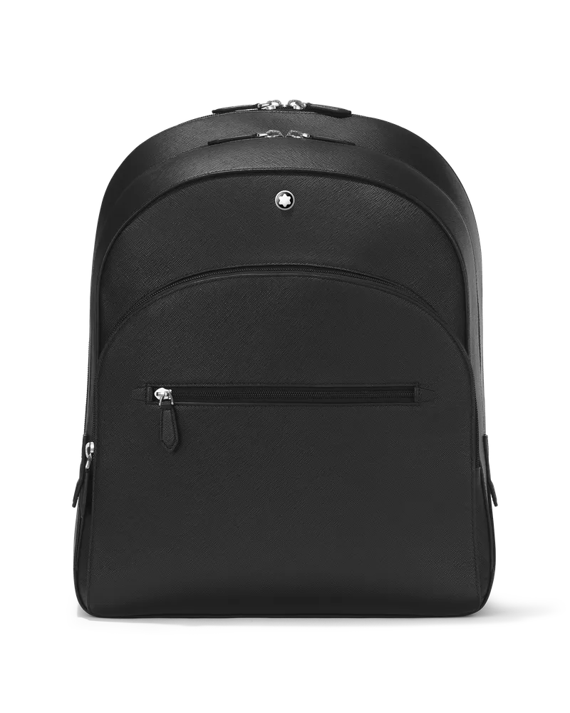 Montblanc Sartorial Rucksack groß mit 3 Hauptfächern - Schwarz - Leder - MB130274 - Rucksäcke Schwarz