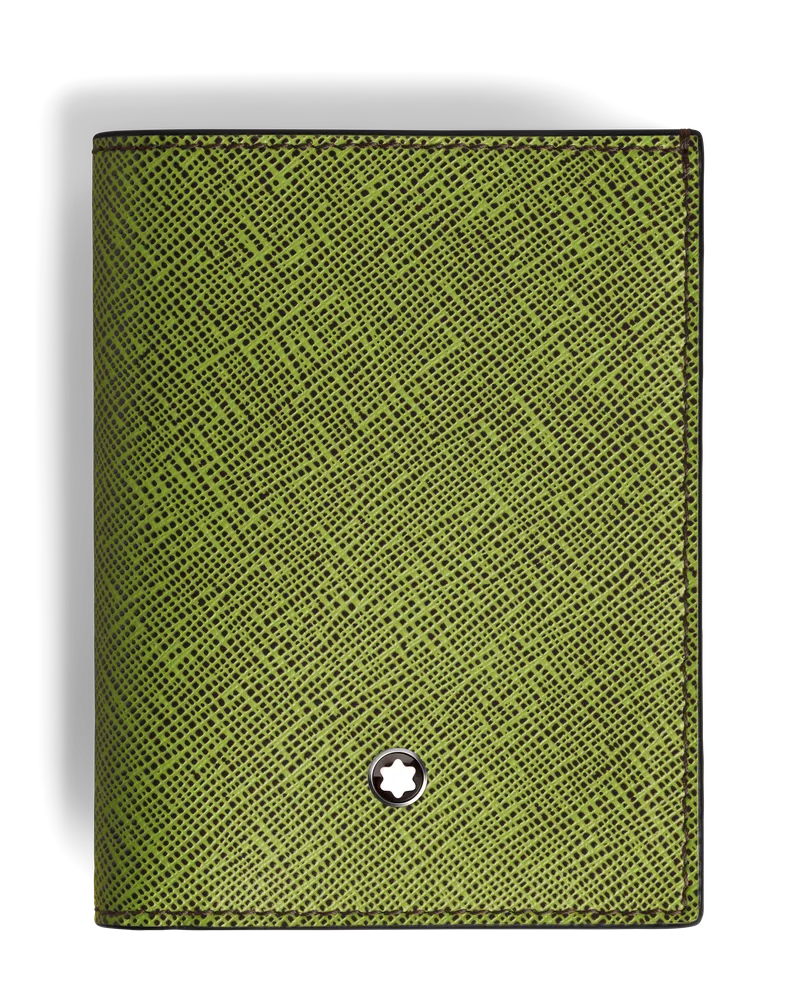 Montblanc Sartorial Mini-Brieftasche 4 cc - Lindgrün / Cassis - Leder - MB199355 - Brieftaschen Lindgrün