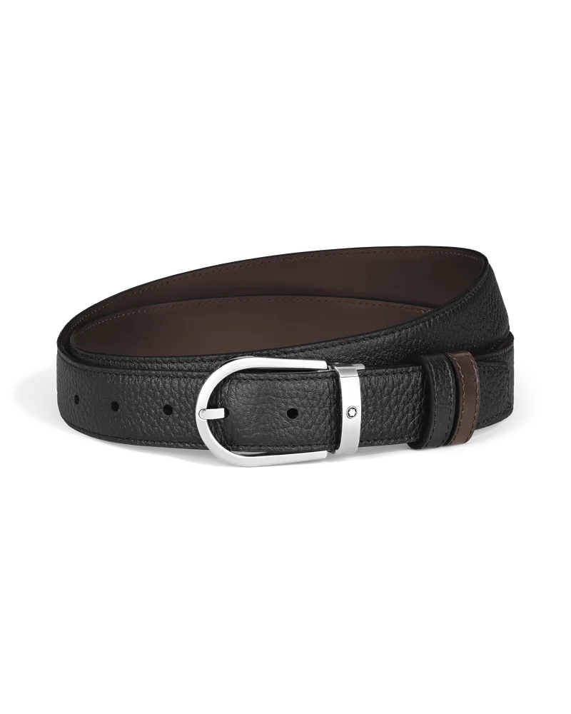 Montblanc Wendbarer Gürtel mit hufeisenförmiger Schließe mm aus genarbtem Leder - MB222151 - Gürtel 
