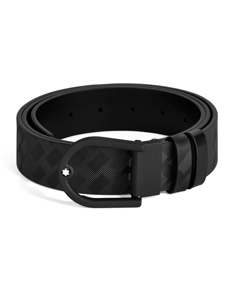 Montblanc Wendbarer Gürtel mit hufeisenförmiger Schließe 35 mm aus Extreme Leder - MB220996 - Gürtel 
