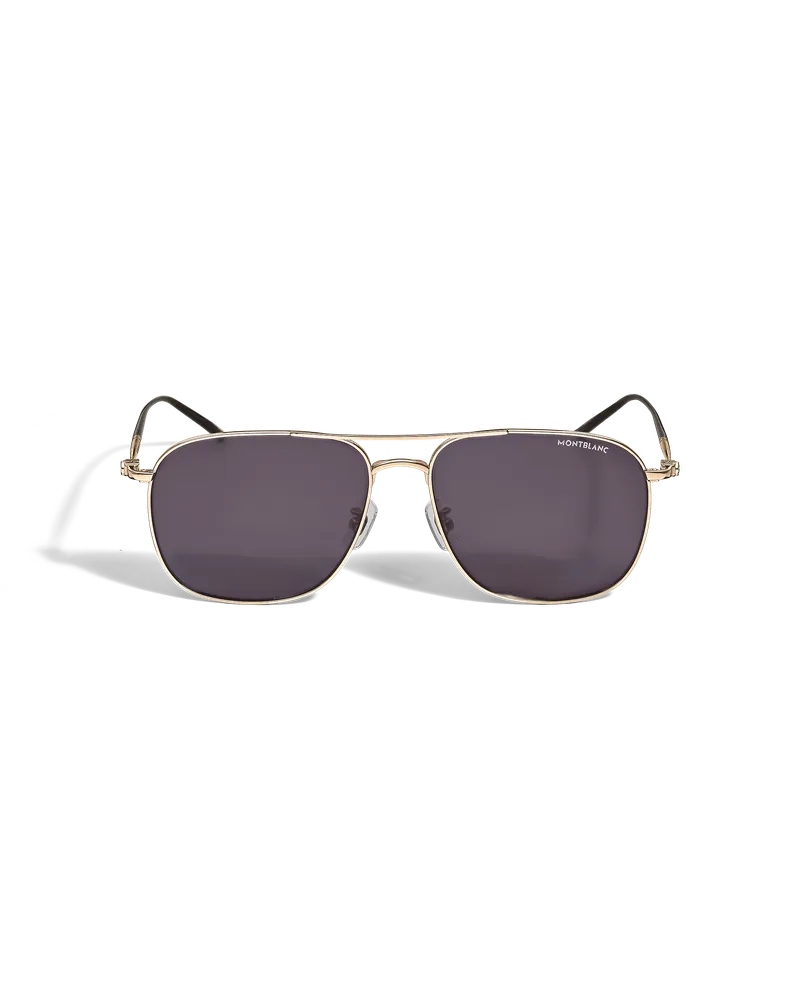 Montblanc Quadratische Fassung aus Titan-Gold-Kobalt - Gold - Titan - MB135563 - Sonnenbrillen Gold