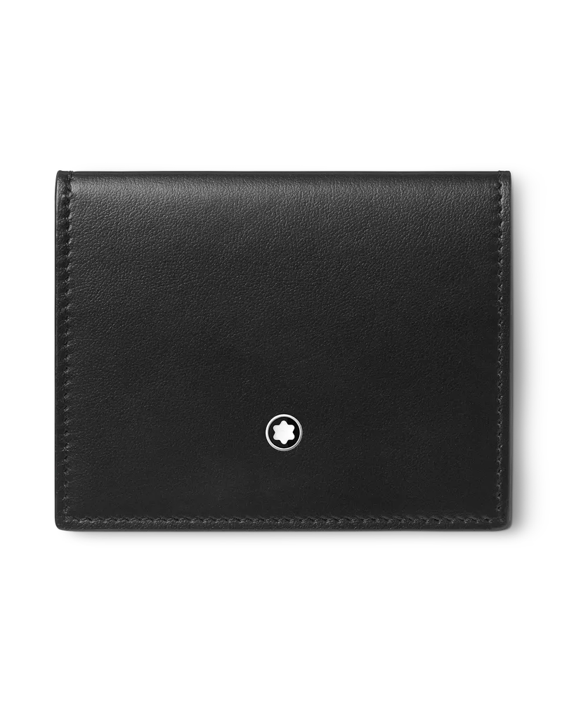 Montblanc Soft Trio Kartenetui 4 cc - Schwarz - Leder - MB198121 - Kartenetuis Schwarz