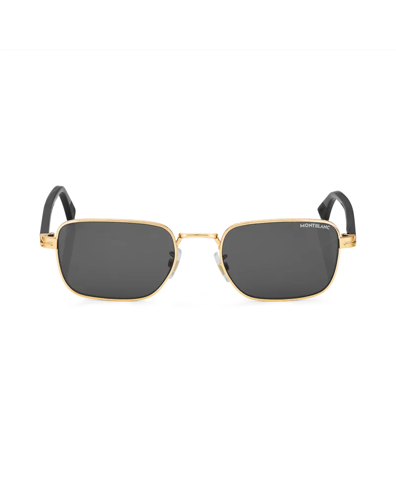Montblanc Rechteckige Sonnenbrille mit goldfarbener Metallfassung - Gold - Metall - MB133451 - Sonnenbrillen Gold