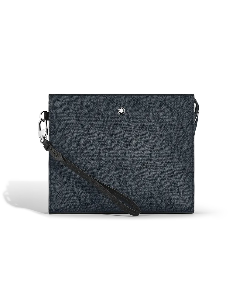 Montblanc Clutch aus Sartorial Leder - Tweed-Blau - Leder - MB220428 - Clutches Tweed-blau