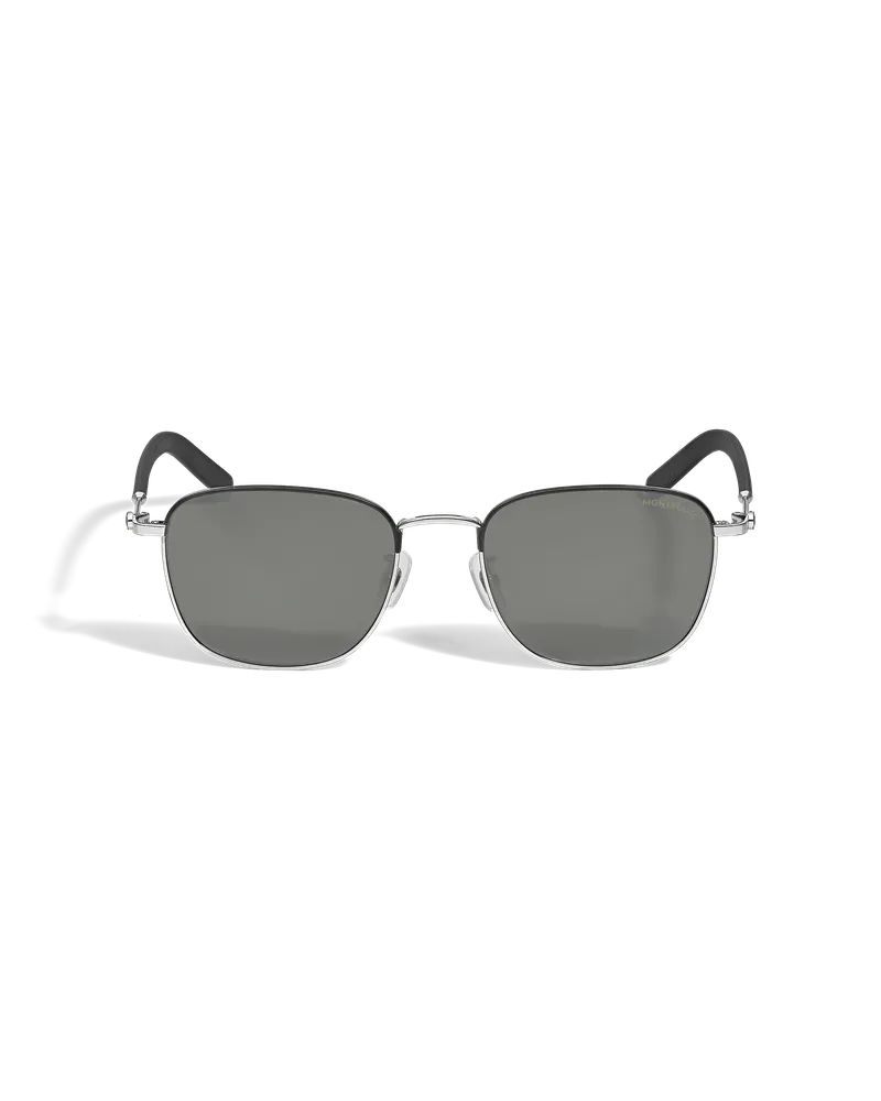 Montblanc Eckige Sonnenbrille mit silberfarbener Metallfassung - Silber - Metall - MB135567 - Sonnenbrillen Silber