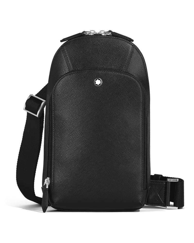 Montblanc Mittelgroße Umhängetasche aus Sartorial Leder - Schwarz - Leder - MB199368 - Sling Bags Schwarz