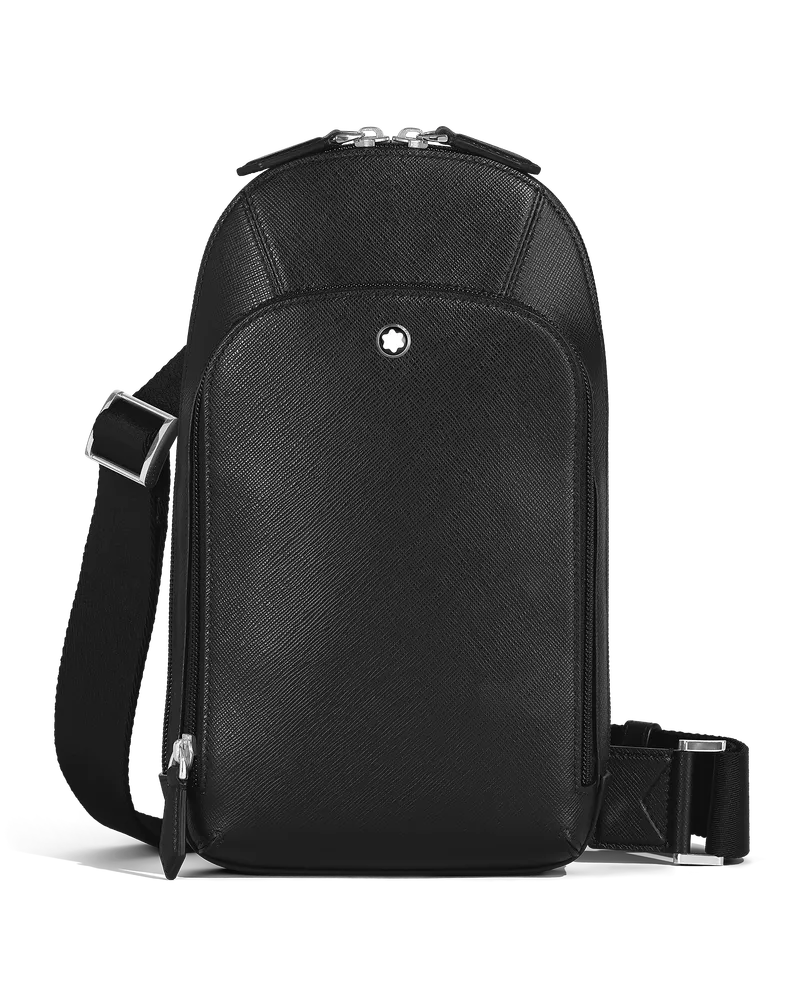 Montblanc Mittelgroße Umhängetasche aus Sartorial Leder - Schwarz - Leder - MB199368 - Sling Bags Schwarz