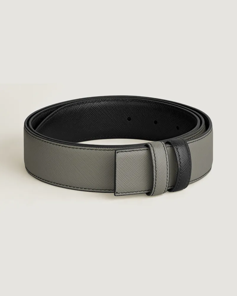 Montblanc Wendegürtel aus Leder in Mittelgrau/Schwarz, 35mm - Leder - MB199673 - Gürtel 
