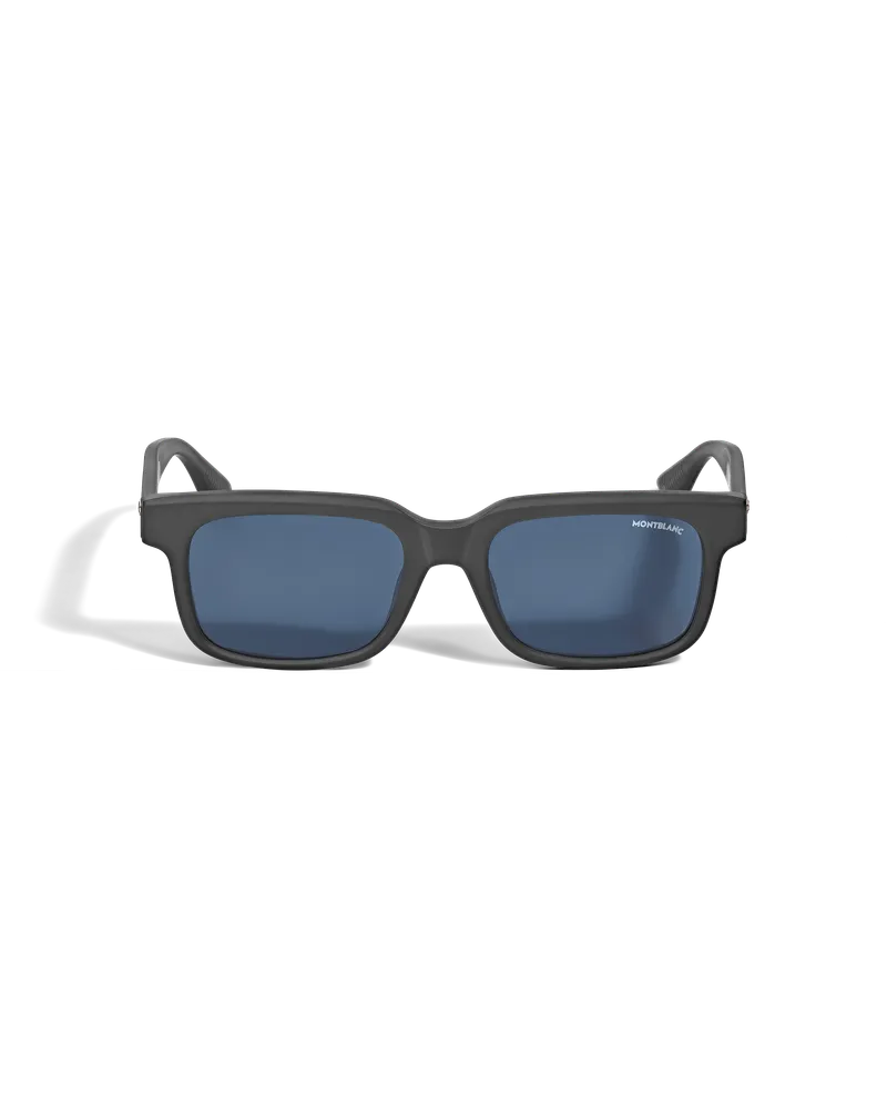Montblanc Eckige Sonnenbrille mit schwarzer Kunststofffassung - Schwarz - Kunststoff - MB135575 - Sonnenbrillen Schwarz