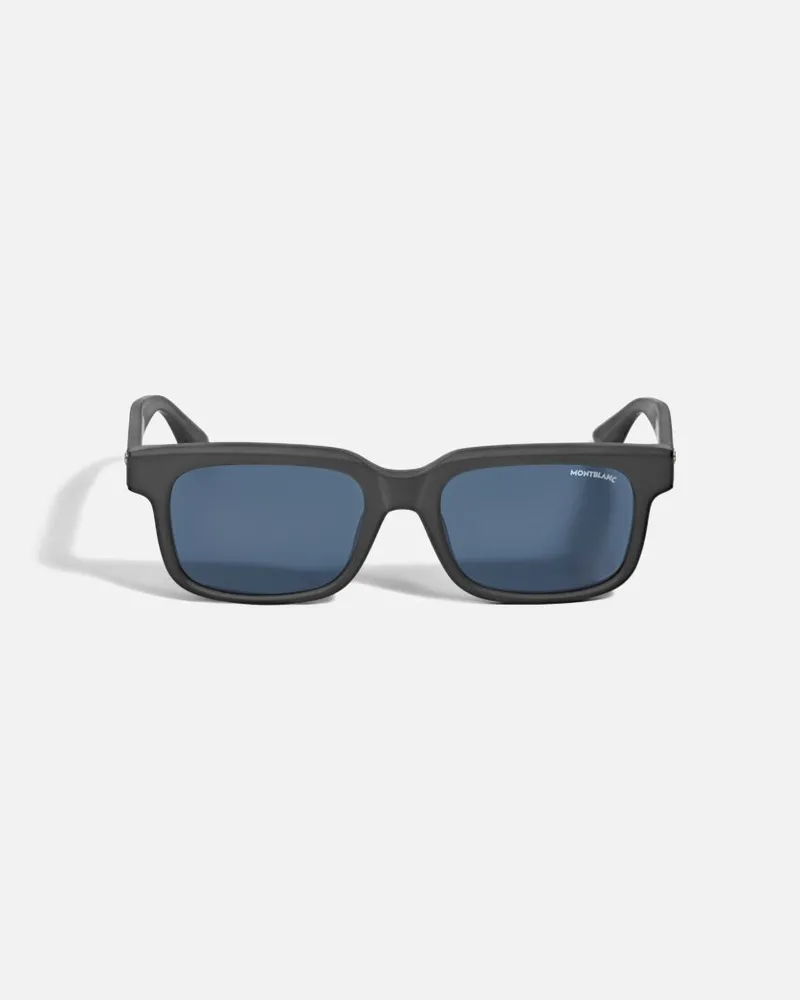 Montblanc Eckige Sonnenbrille Mit Schwarzer Kunststofffassung - Sonnenbrillen - Schwarz Schwarz