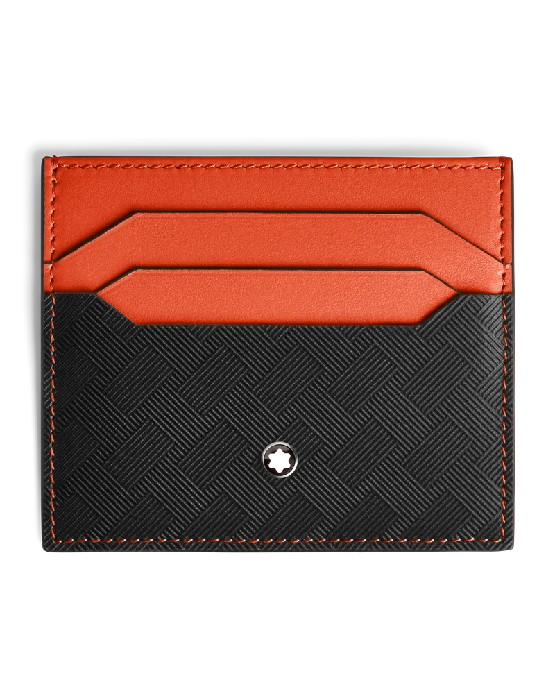 Montblanc Extreme 3.0 Kartenetui 6 cc - Schwarz / Cayenne - Leder - MB199419 - Kartenetuis Schwarz