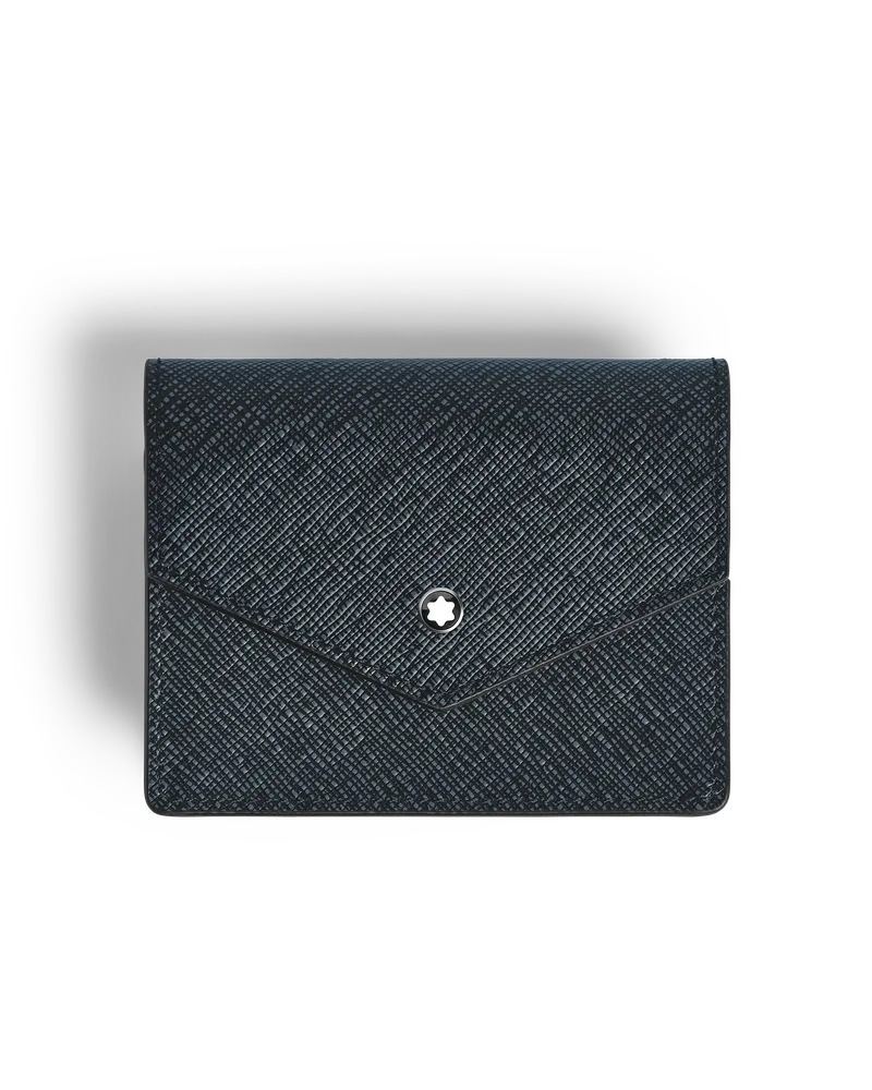Montblanc Sartorial Envelope Kartenetui - Tweed-Blau - Leder - MB220346 - Kartenetuis Tweed-blau