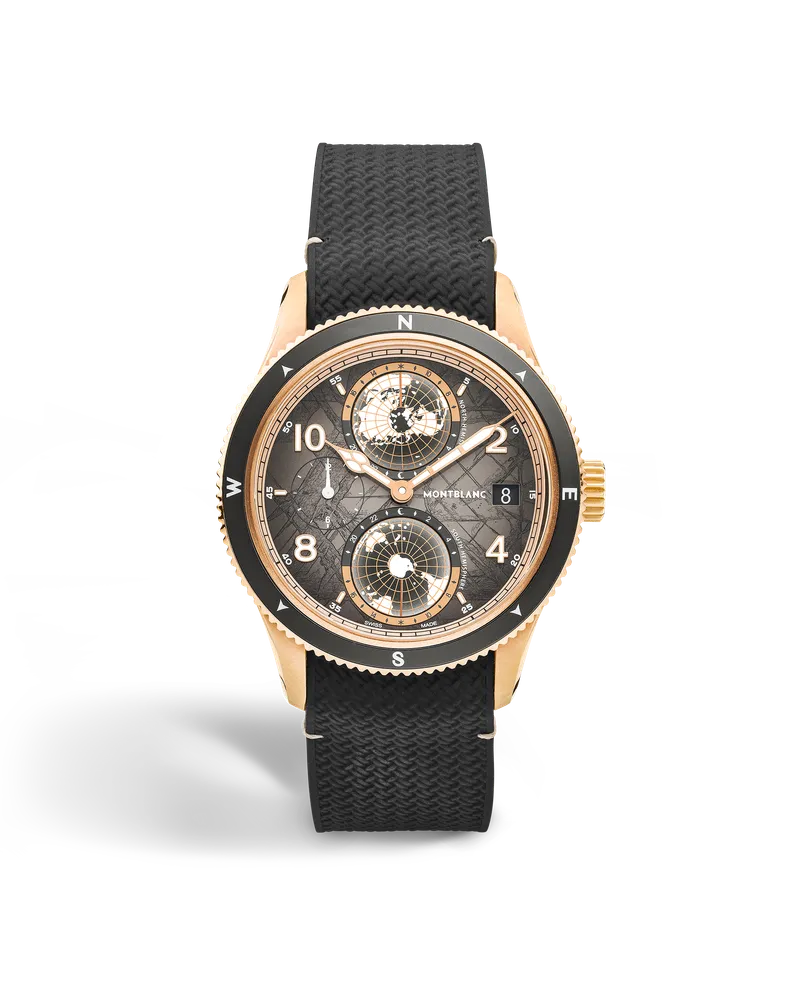 Montblanc Montblanc 1858 Gesophere 0 Oxygen Monte Rosa Limited Edition – 100 Exemplare - Schwarz - 5N-GOLD, KERAMIK - MB134018 - Uhr Schwarz