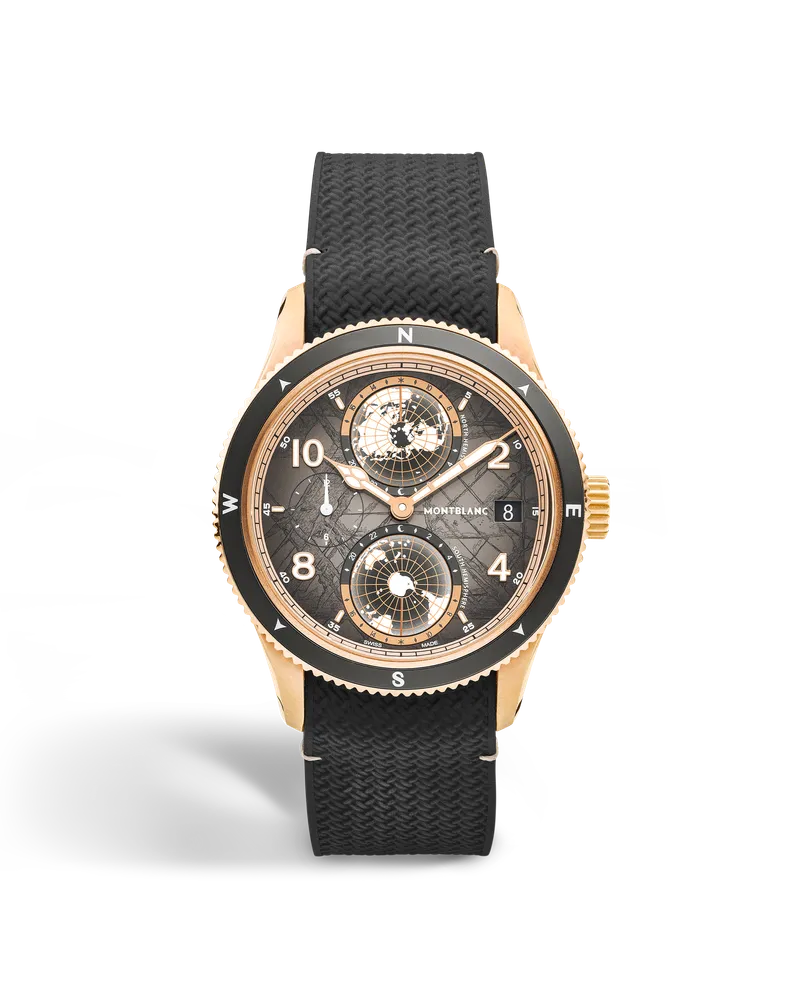 Montblanc Montblanc 1858 Gesophere 0 Oxygen Monte Rosa Limited Edition – 100 Exemplare - Schwarz - 5N-GOLD, KERAMIK - MB134018 - Uhr Schwarz