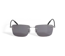 Rechteckige Sonnenbrille mit silberfarbener Metallfassung - MB136915 - Sonnenbrillen