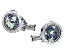 Montblanc 1858 Geosphere Manschettenknöpfe - Edelstahl - MB126165 - Cufflinks