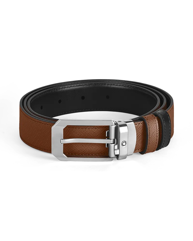 Montblanc Wendbarer rechteckiger Gürtel 30 mm aus Sartorial Leder - MB221014 - Gürtel 