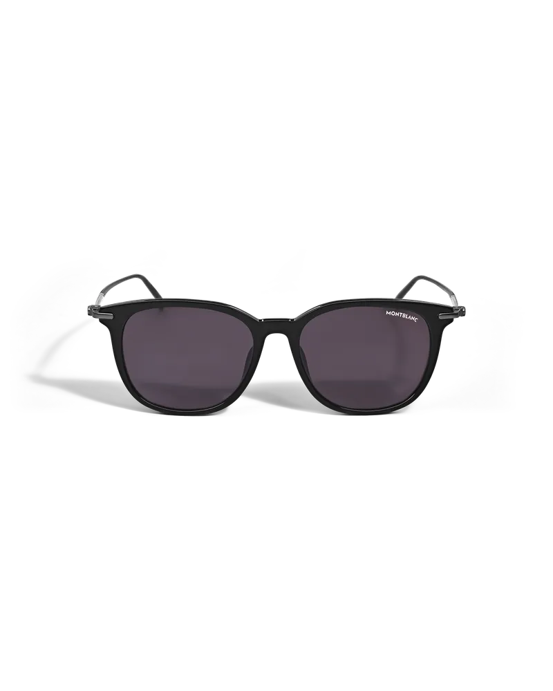 Montblanc Rechteckige Sonnenbrille mit schwarzer Kunststofffassung - Schwarz - Kunststoff - MB135564 - Sonnenbrillen Schwarz