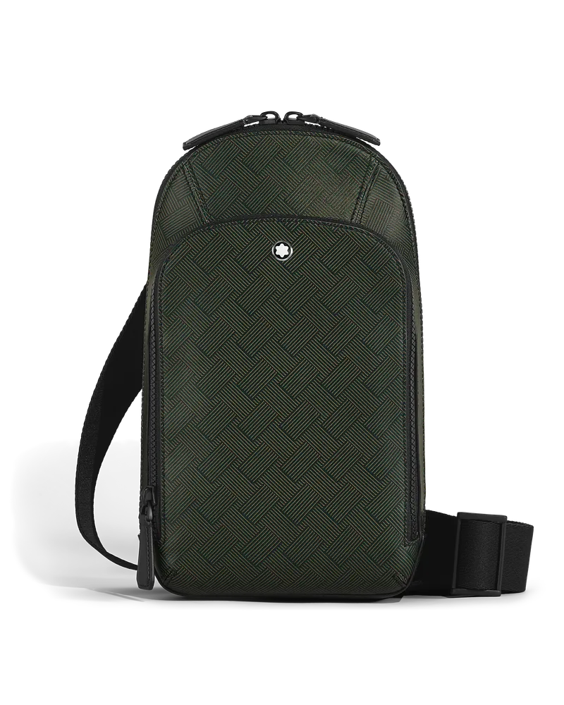 Montblanc Mittelgroße Umhängetasche aus Extreme Leder - Grün - Leder - MB220244 - Sling Bags Grün