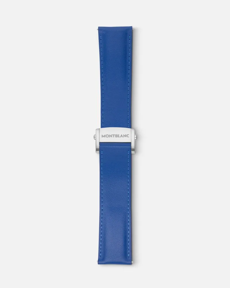 Montblanc Summit 2 Kalbslederarmband In Blau - Riemen - Blau Blau