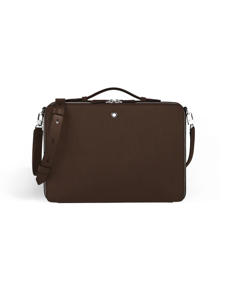 Montblanc Writing Traveler Messenger Bag - Ebony colour - Leder - MB223153 - Messenger Bags Ebony