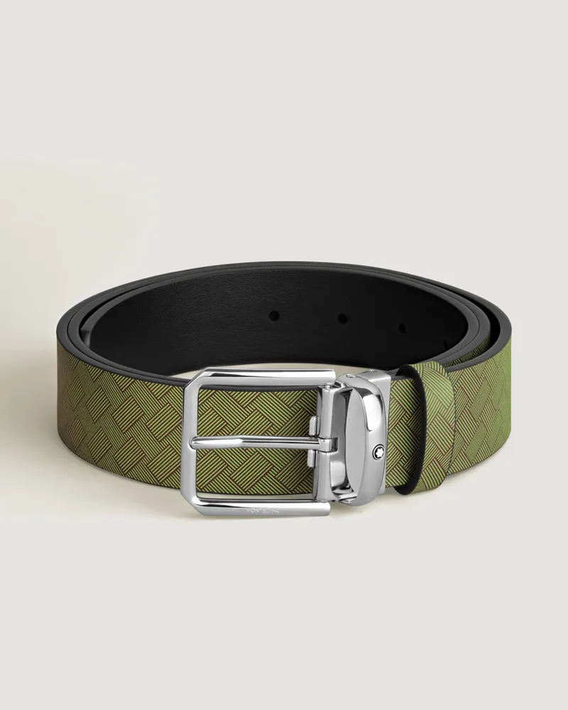 Montblanc Ledergürtel in Multilime, 35 mm - Lindgrün - Leder - MB199663 - Gürtel Lindgrün