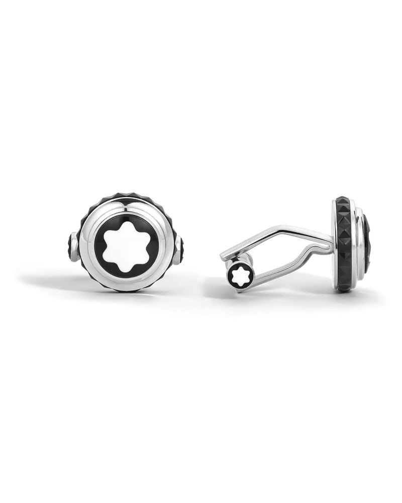 Montblanc Manschettenknöpfe, Great Characters Homage to Queen - Schwarz - Edelstahl - MB134671 - Cufflinks Schwarz