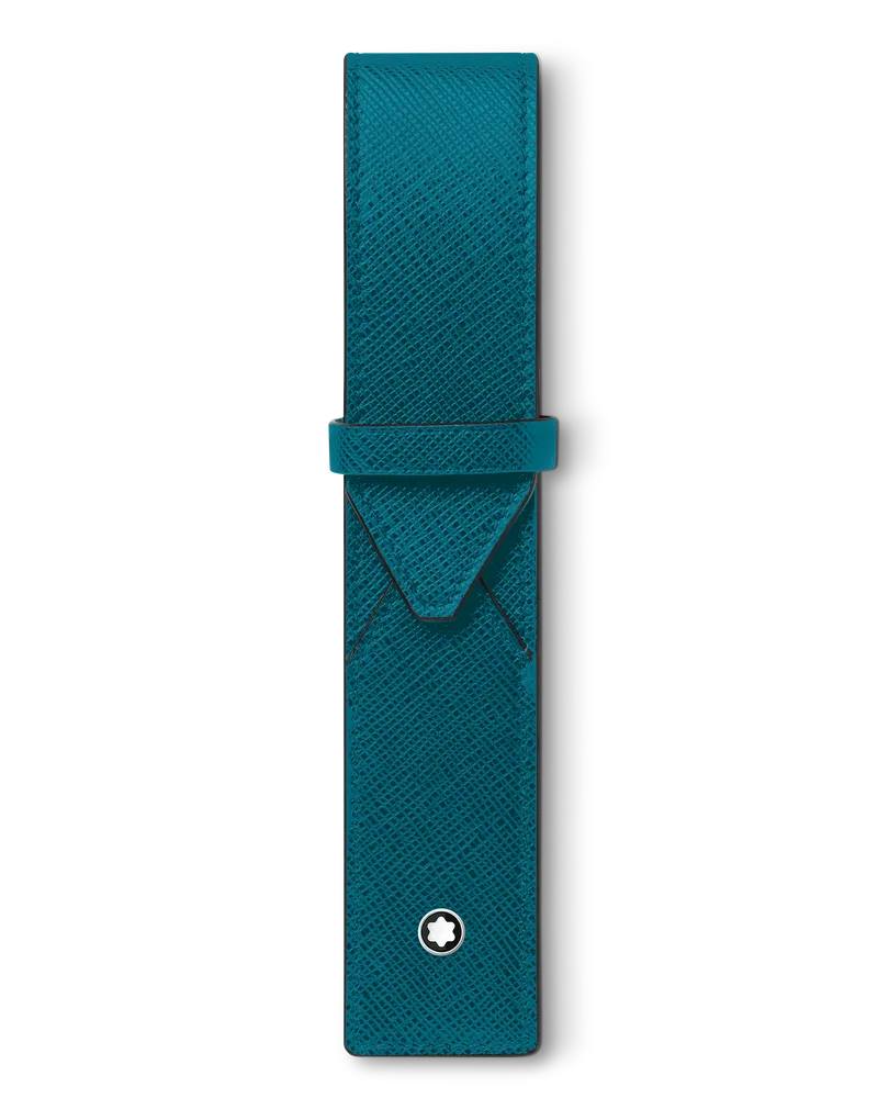 Montblanc Etui Montblanc Envelope für 1 Schreibgerät - Petrolblau - MB131743 - Schreibgeräteetuis Petrolblau
