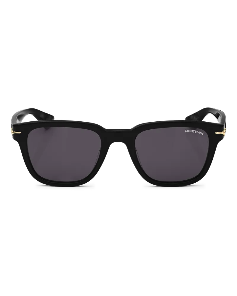 Montblanc Eckige Sonnenbrille mit schwarzer Kunststofffassung (S) - Schwarz - Kunststoff - MB133048 - Sonnenbrillen Schwarz