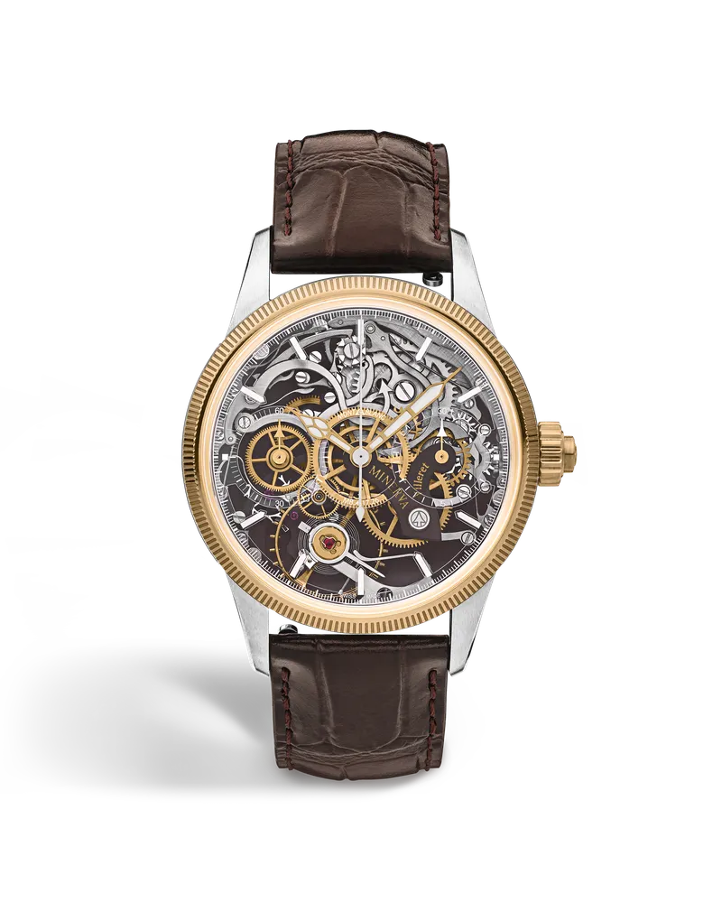 Montblanc Montblanc 1858 The Unveiled Minerva Chronograph Limited Edition - 100 Exemplare - Braun - MB134281 - Uhr Braun
