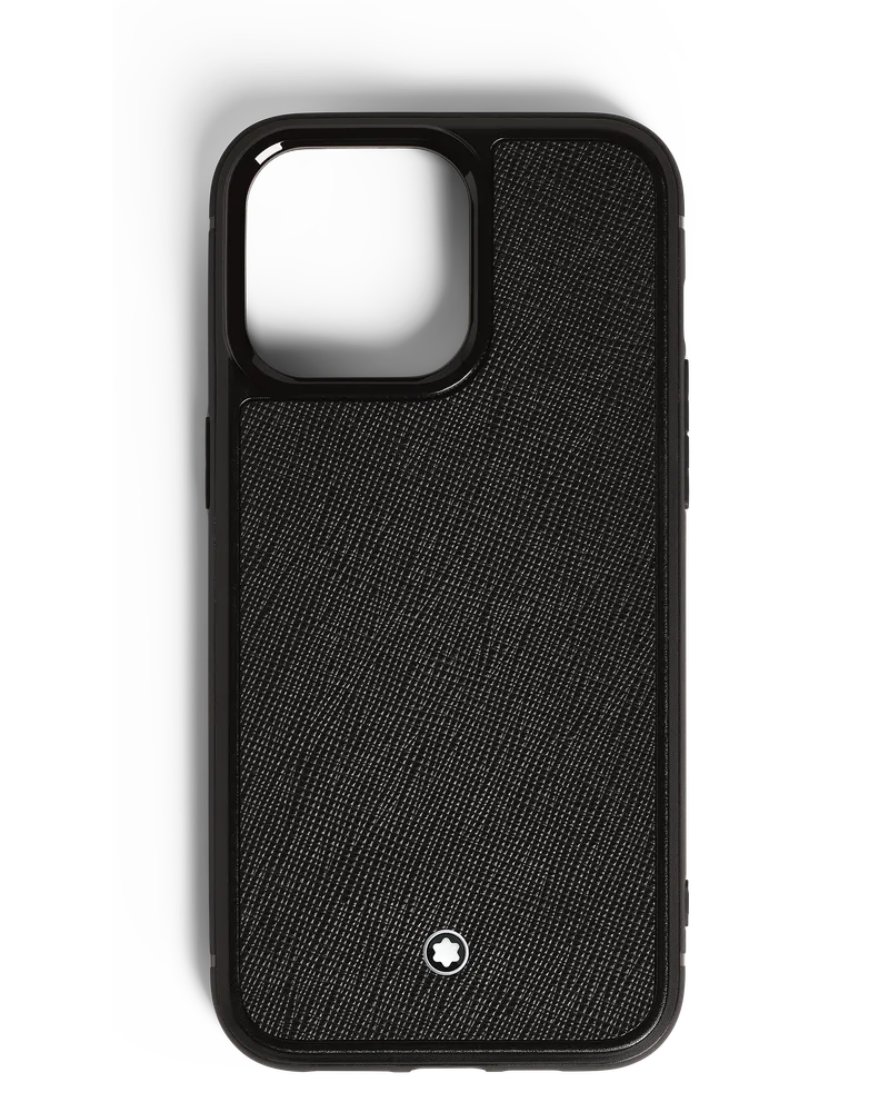 Montblanc Sartorial Hard Phone Case für das Apple iPhone 16 Pro Max - Schwarz - Leder - MB198878 - Telefonetuis & Telefonhüllen Schwarz