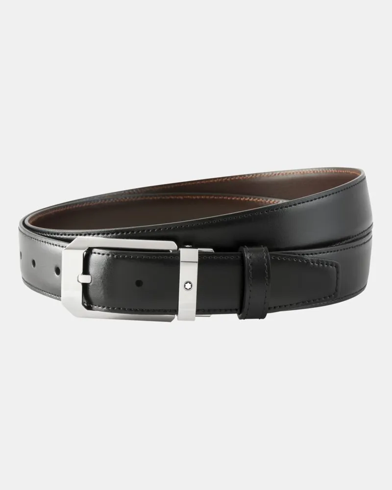 Montblanc Gürtel Aus Wendbarem Leder In Schwarz/braun, 30 Mm - Gürtel - Schwarz / Braun Schwarz