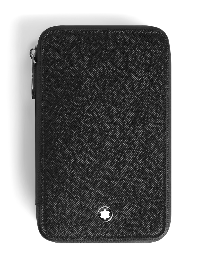 Montblanc Sartorial Etui für 8 Schreibgeräte mit Reißverschluss - Schwarz - Leder - MB220374 - Schreibgeräteetuis Schwarz