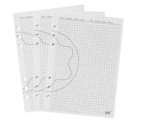 Große Blätter für Organizer, Kariert - MB3031 - Papier Refills