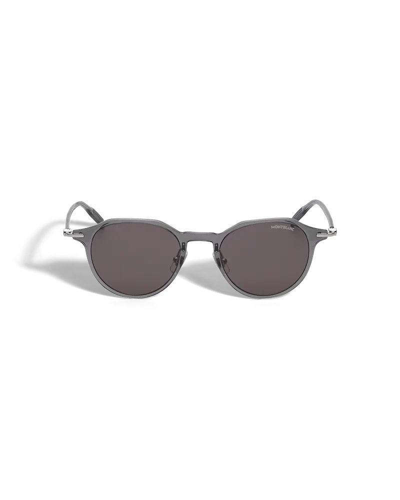 Montblanc Runde Sonnenbrille mit grauer eingespritzter Fassung - Grau - Eingespritzt - MB134458 - Sonnenbrillen Grau