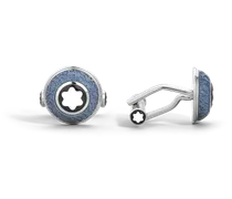 Manschettenknöpfe Writers Edition Homage to Johann Wolfgang von Goethe - Blau - Edelstahl - MB134674 - Cufflinks