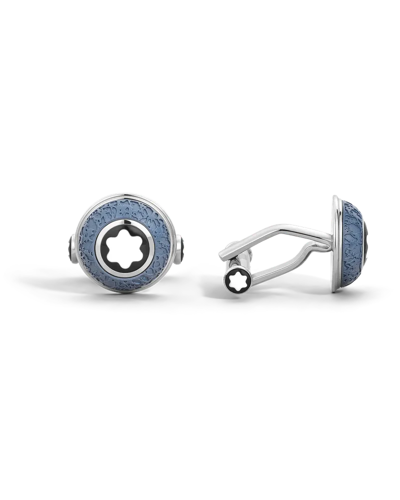 Montblanc Writers Edition Homage to Johann Wolfgang von Goethe Manschettenknöpfe - Blau - Edelstahl - MB134674 - Cufflinks Blau