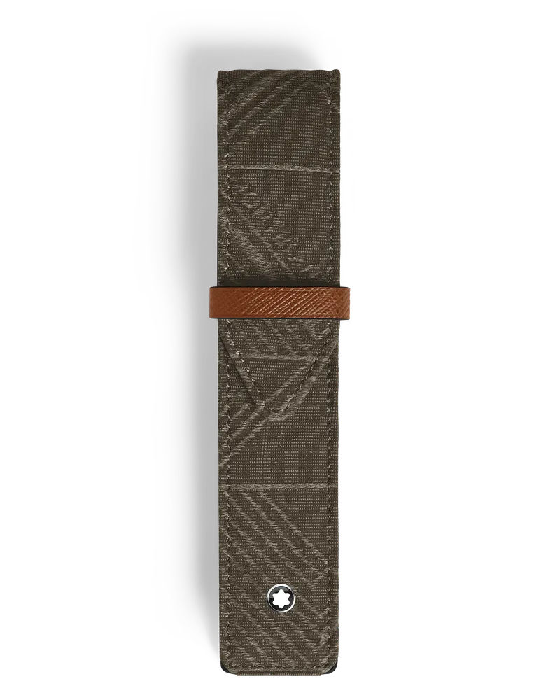 Montblanc Etui Montblanc Envelope für 1 Schreibgerät - Khaki - Stoff und Leder - MB221636 - Schreibgeräteetuis Khaki