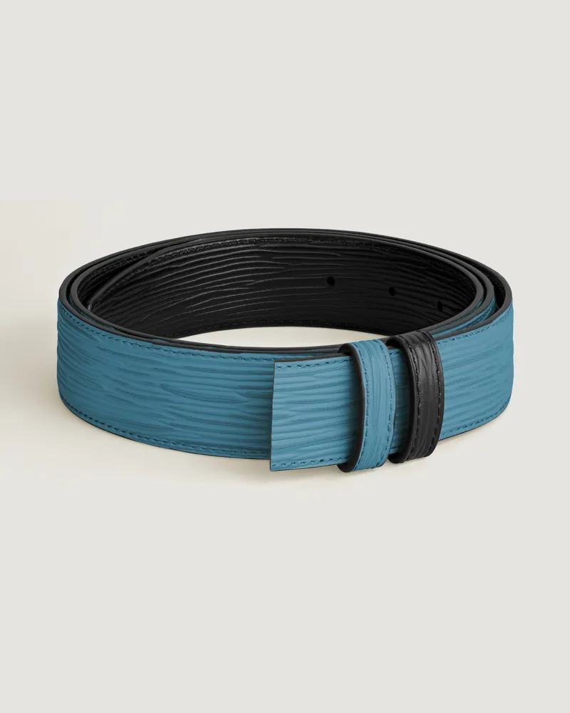 Montblanc Wendegürtel aus Leder in Rauchblau/Schwarz, 35 mm - Leder - MB199674 - Gürtel 