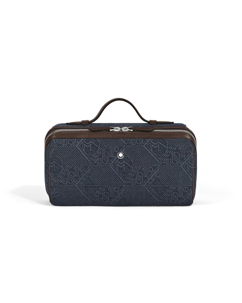 Montblanc Kosmetiktasche aus 4810 Denim - Blau - Stoff und Leder - MB221502 - Kulturtaschen Blau