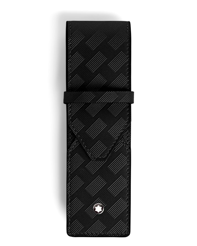 Montblanc Extreme 3.0 Etui für zwei Schreibgeräte - Schwarz - Leder - MB220014 - Schreibgeräteetuis Schwarz