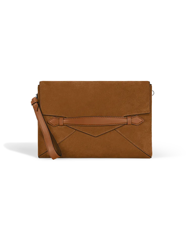 Montblanc Clutch Groß Montblanc Envelope - Karamell - Leder - MB221676 - Clutches Karamell
