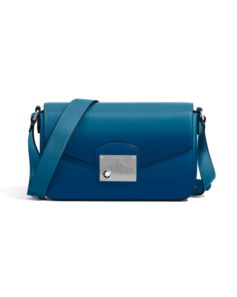 Montblanc Meisterstück Mini Messenger Bag - Rauchiges Sfumato-Blau - Leder - MB199278 - Messenger Bags Rauchiges