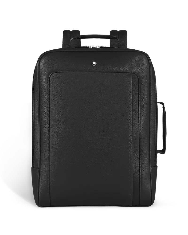 Montblanc Rechteckiger Montblanc Companion Rucksack - Schwarz - Leder - MB221550 - Rucksäcke Schwarz