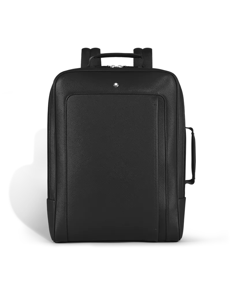Montblanc Rechteckiger Montblanc Companion Rucksack - Schwarz - Leder - MB221550 - Rucksäcke Schwarz